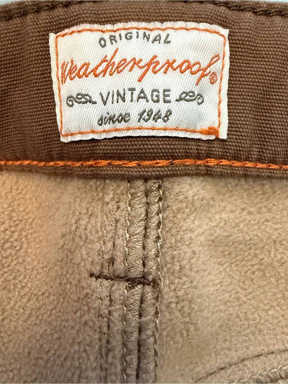 Weatherproof Vintage Fleece Lined Pants Men’s 38x34 Brown Stretch Straight Leg